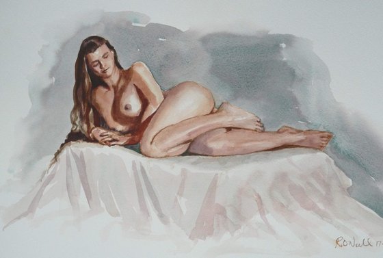 Reclining female nude