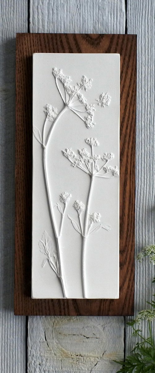 Cow Parsley No.1 on dark stained Ash by Fiona Gray