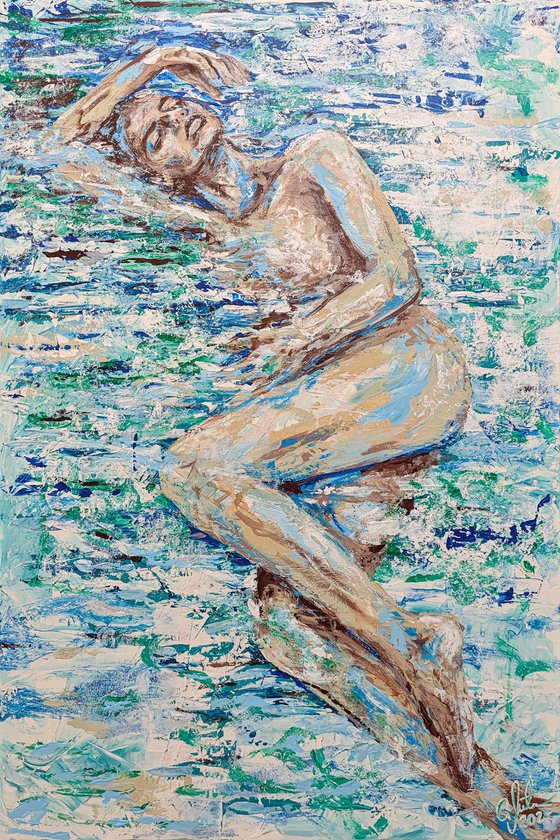 Laguna Monet – Blue White Figurative