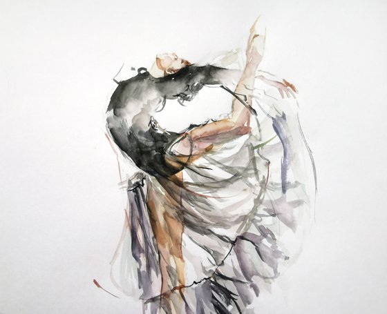 Ballet Art, Ballet dancer drawing on paper