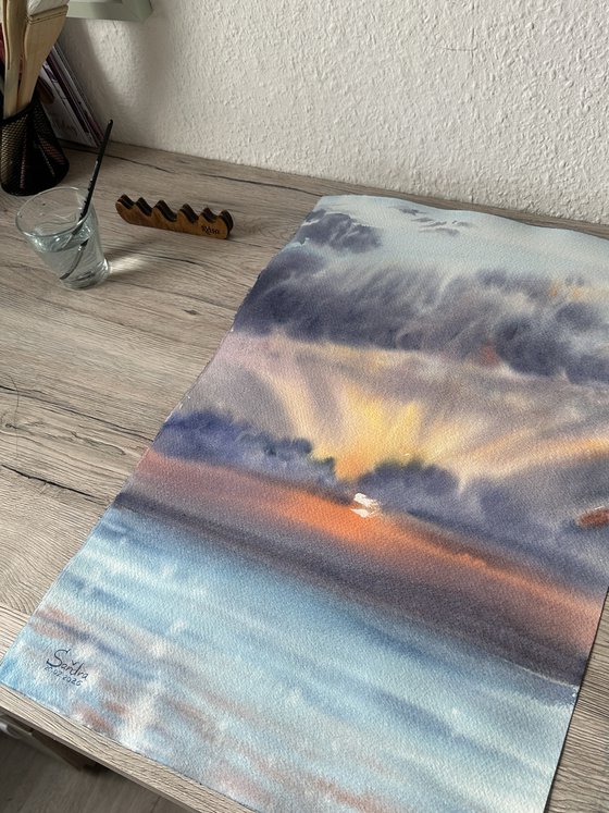 Hopeful Rays Through Dark Clouds