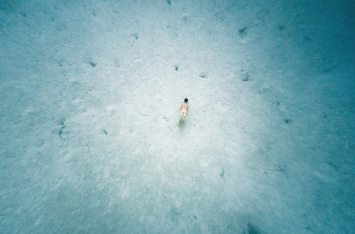 The Sea Has No End - Mediterranean Underwater Self Portrait by Xavi Baragona