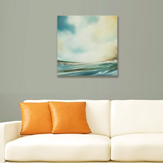 The Winds Will Carry Us - Original Seascape Oil Painting on Stretched Canvas