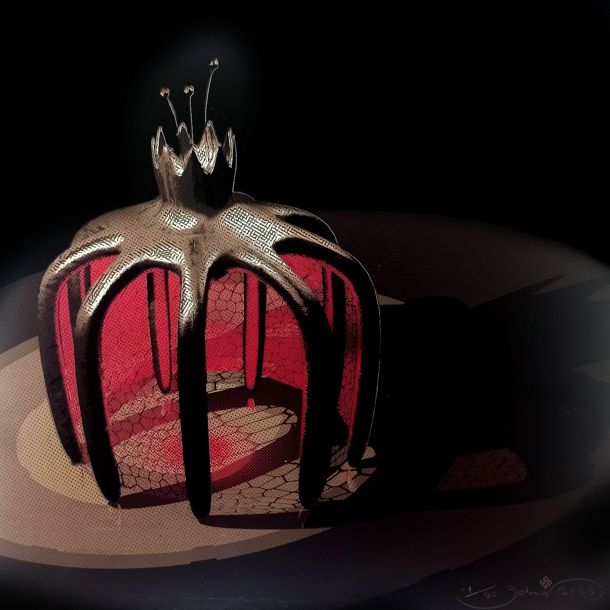 Abstract Animal Screenprint By Gokhan Okur, 20 X 20, Abundance, Original Artwork