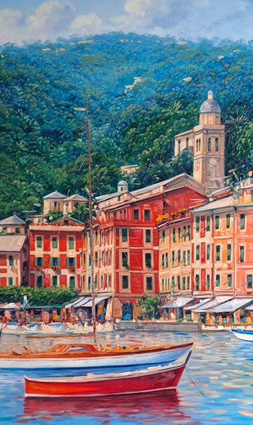 View of Portofino by Claudio Ciardi