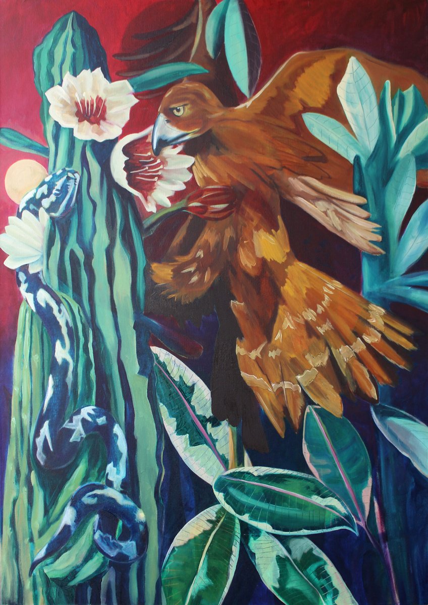 Surrealistic Animal Oil Painting By Ben Stephenson, 29 X 41, Contra, Original Artwork