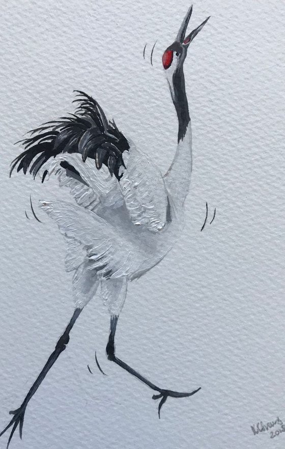 Dance like nobody’s watching (Japanese crane)