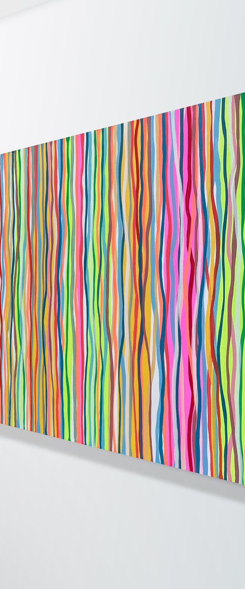 Neon Vibes - 152 x 61cm acrylic on canvas by George Hall