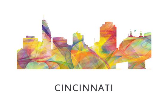 Cincinnati Ohio Skyline WB1