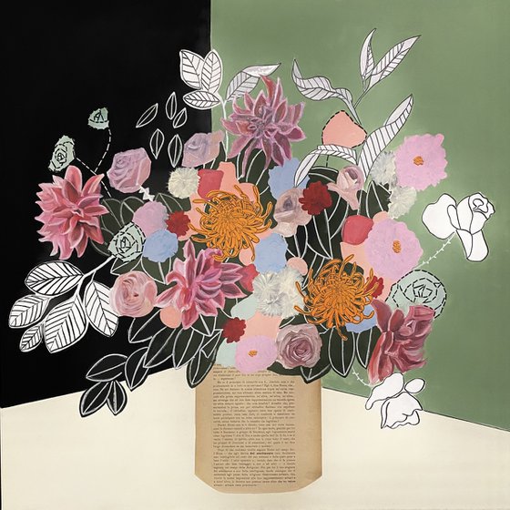 philosophical flower bouquet n .7 (contemporary vase of flowers)