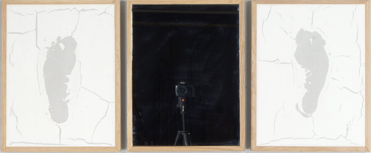 Organic Abstract Painting By Johan Soderstrom, 41 X 17, #220 Squat Over Mirror, Original Artwork