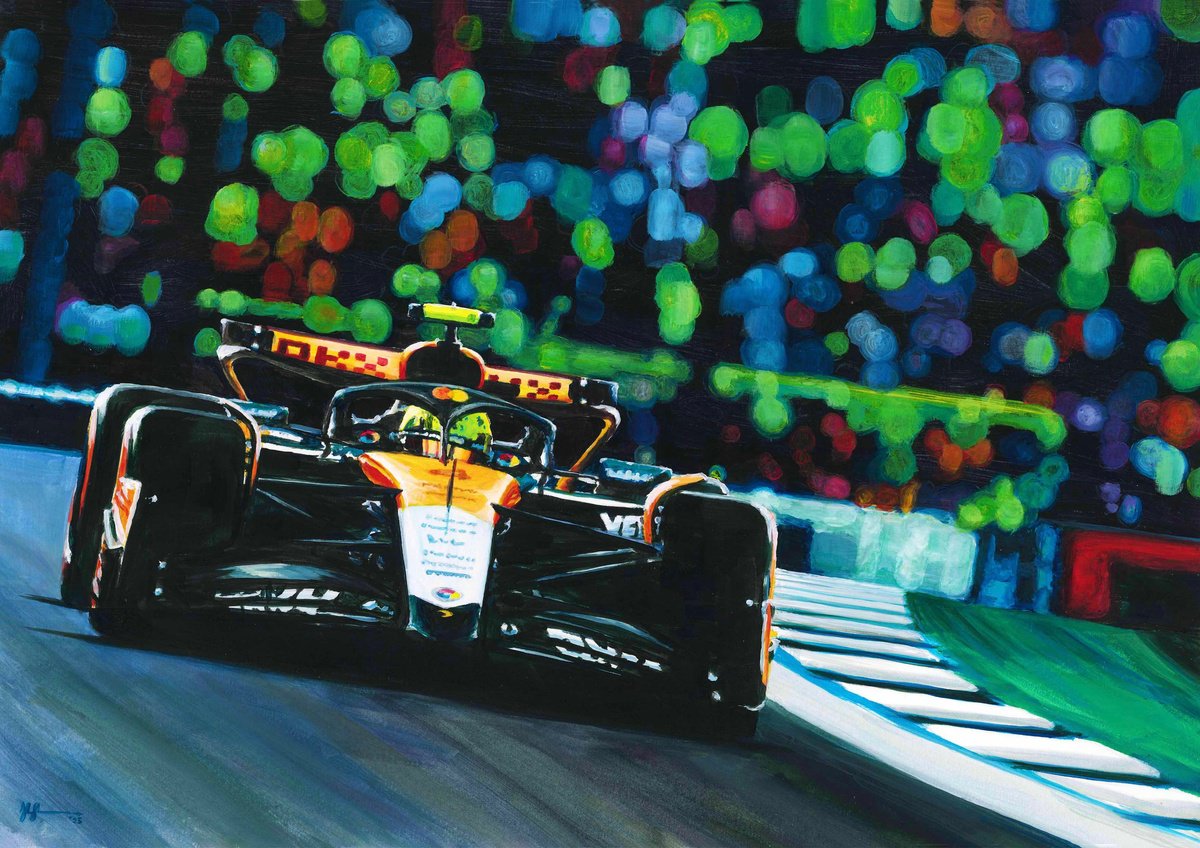 Lando Norris - 2025 British Gp By Alex Stutchbury, 25 X 18, Artwork For Sale On Artfinder