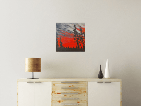 Landscape in red color 1