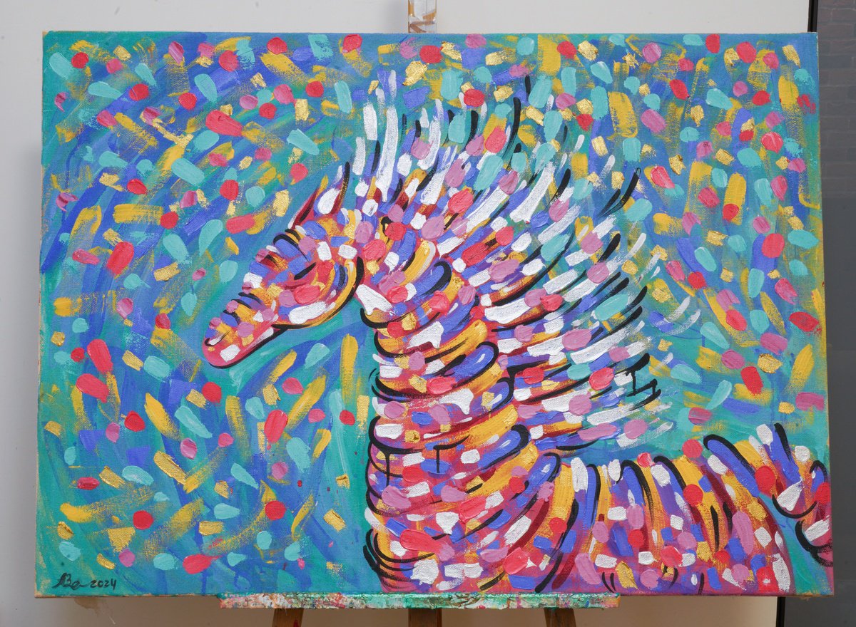 Expressive Abstract Horse 1 by Anna Onikiienko