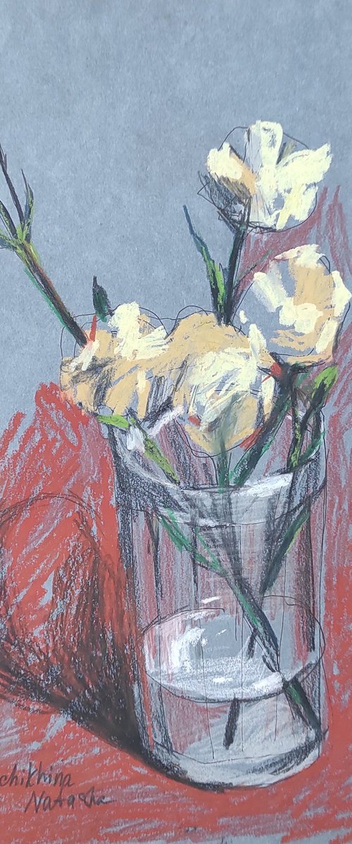 Yellow carnations by Natasha Voronchikhina