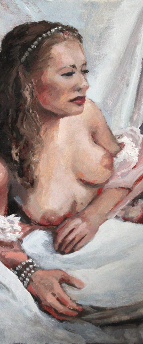 Reclining matron 30x40 cm. by Linar Ganeev