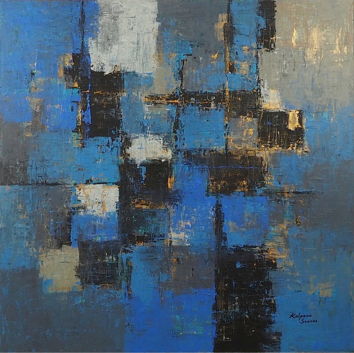 Geometric Painting , Look Up At Your North Star By Kalpana Soanes, 40 X 40, Artwork For Sale On Artfinder