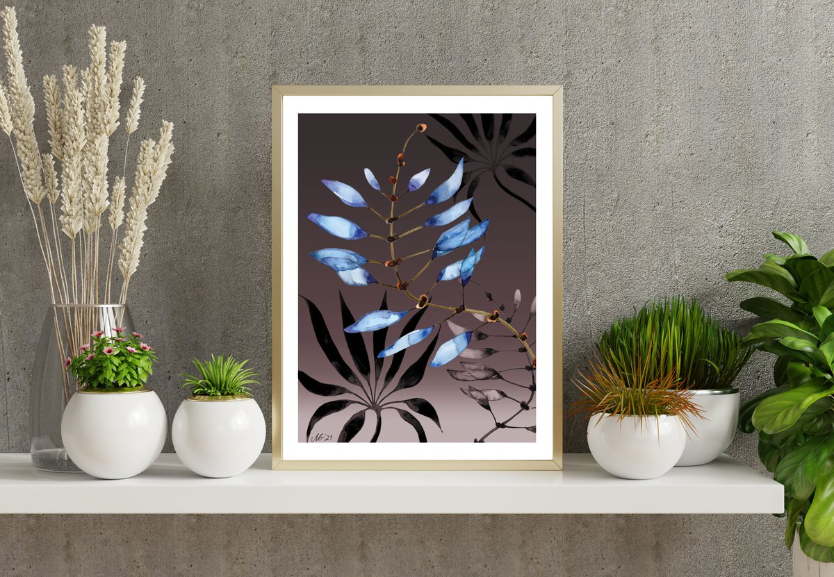Illustrative Botanical Giclee Print By Milena Gaytandzhieva, 12 X 16", Flora 2, Original Artwork