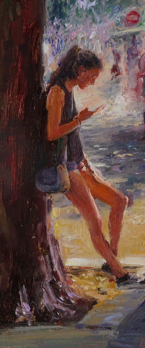 Waiting girl by Manuel Leonardi