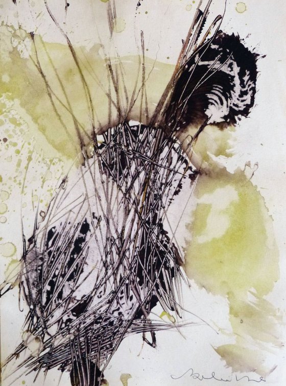 Lineaments 7, acrylic on paper 21x29 cm