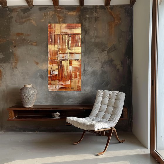 Field of Study Ochre 50x100x2 cm