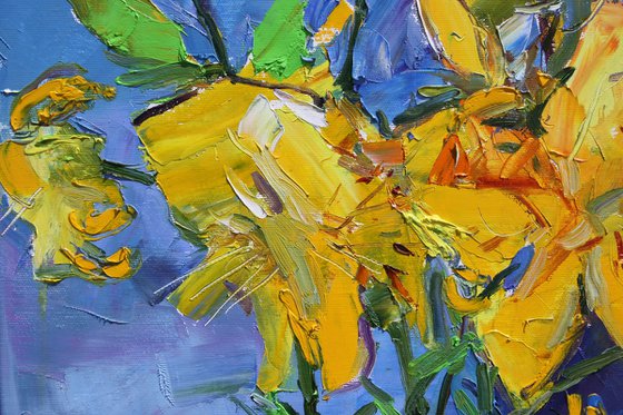 " Yellow lilies "