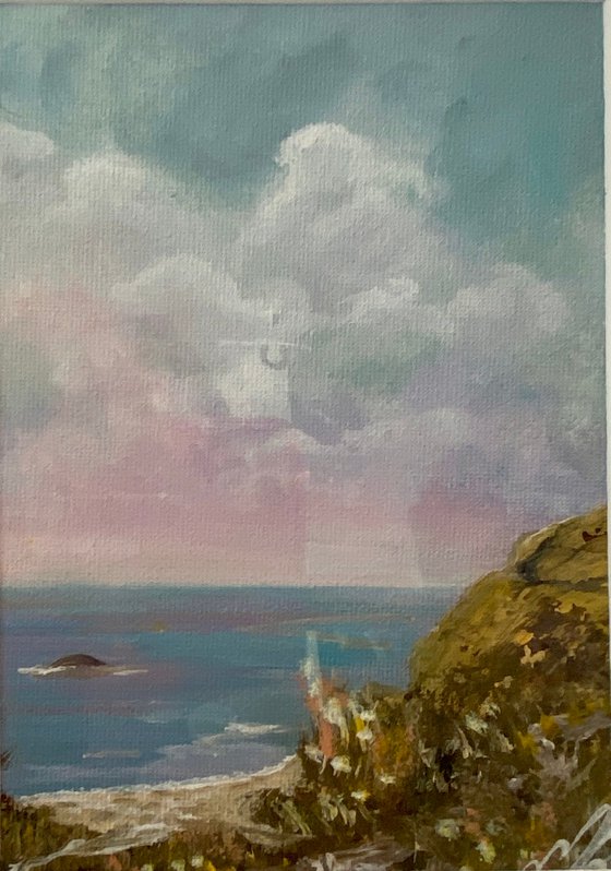 Framed Triptych of Lulworth Cove