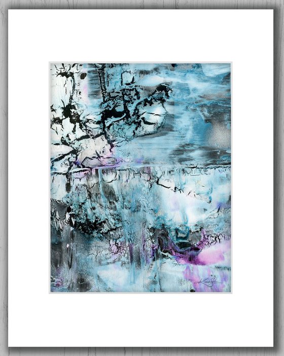 Enchanted Moments - Mixed Media Abstract Painting in mat by Kathy Morton Stanion