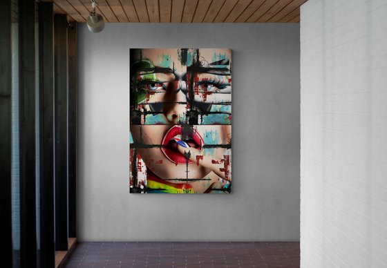 Face art collection "Fedbergsun" - Vol 6. Art portrait on canvas