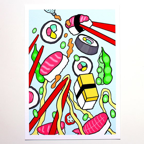 Sushi Party Giclee Print