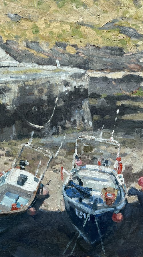 Boscastle, low tide by Louise Gillard