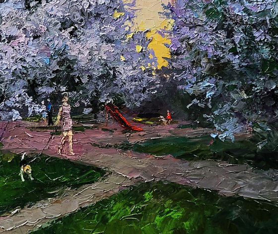 Evening Courtyard in the City