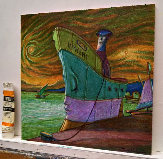 VINCENT, THE SHIP OF DREAMS - ( 30 x 30 cm )