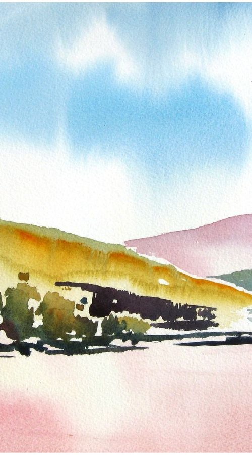Highlands Spring - Original Watercolor Painting by CHARLES ASH