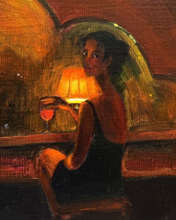 Woman with Glass of Wine
