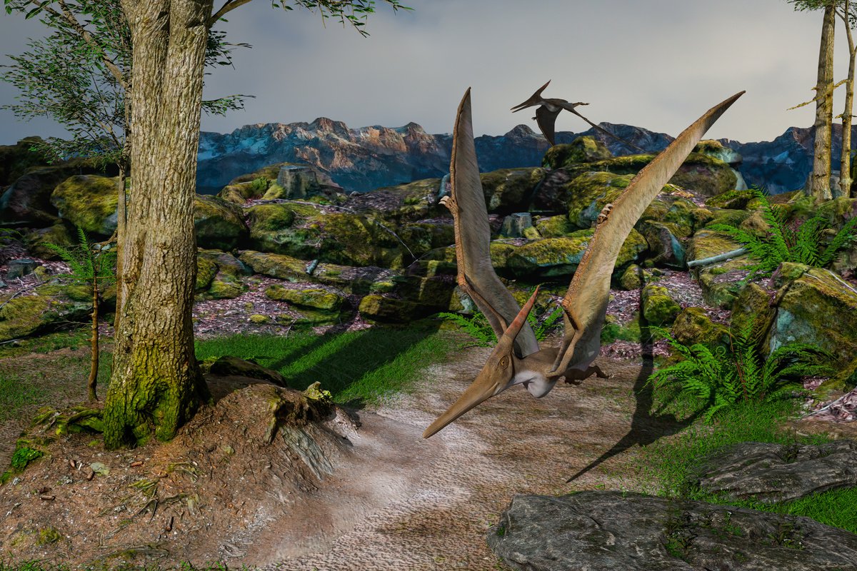 Pteranodons II by Alain Gaymard