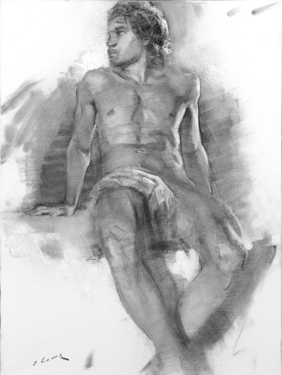 Charcoal drawing on paper