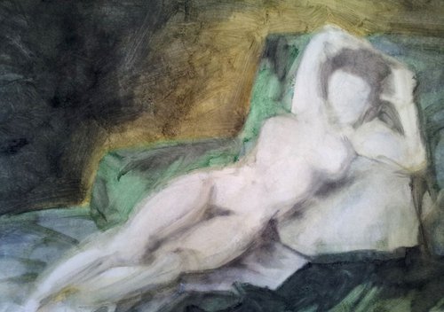 NUDE STUDY (After Goya) by Adam Grose MA RWAAN