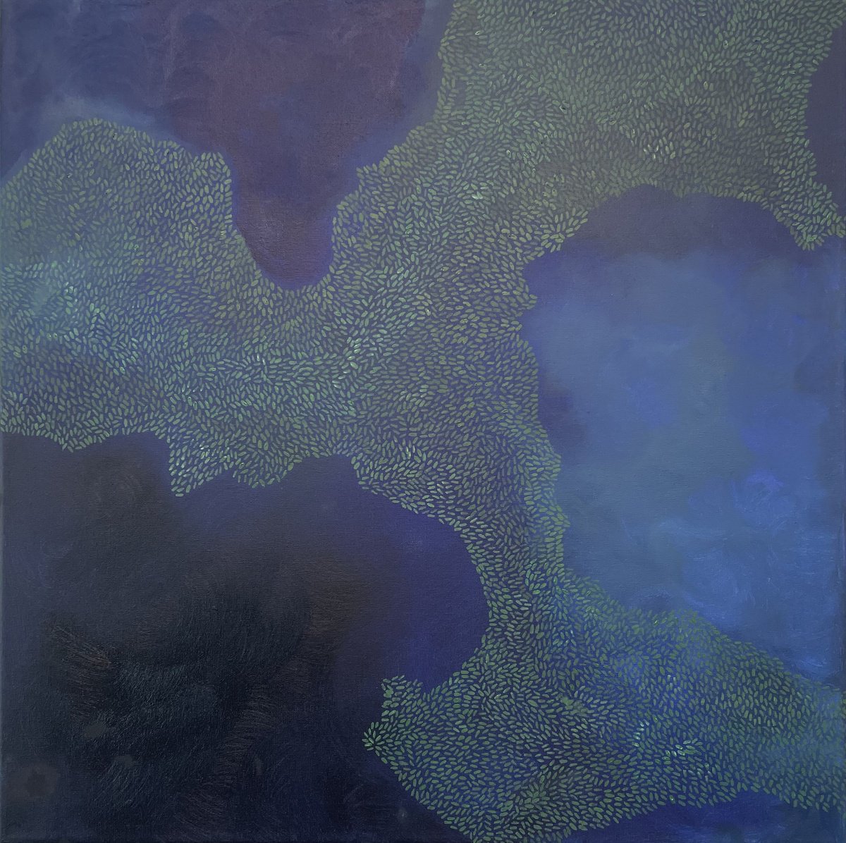 Abstract Oil Painting By Flora Butler, 24 X 24, The World Unmakes Itself, Original Artwork