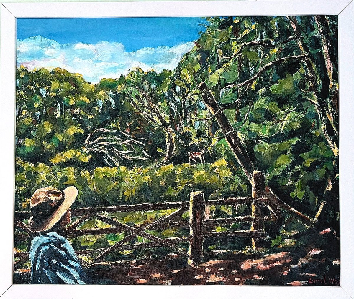 Oil Painting , Bolderwood 2: The Silent Watcher By Kamil Woj, 26 X 22, Artwork For Sale On Artfinder