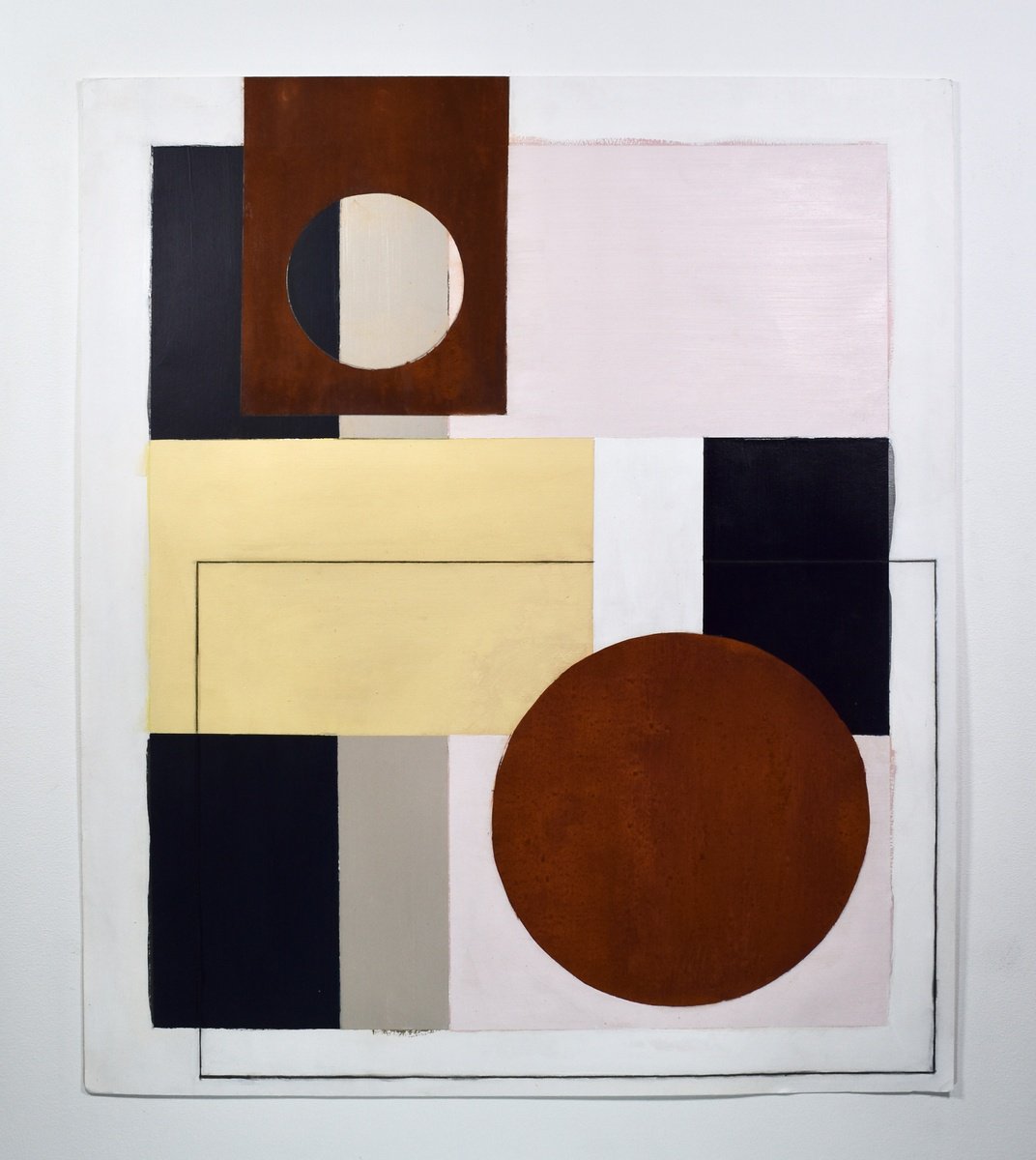 Geometric Abstract Acrylic Painting By Andrew Hardy, 24 X 28, Untitled Vi 2025, Original Artwork