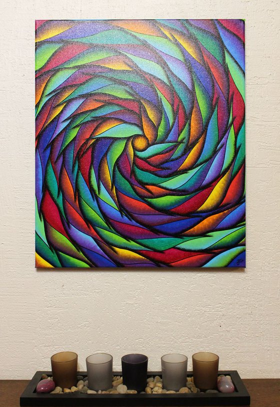 Multicolored spiral