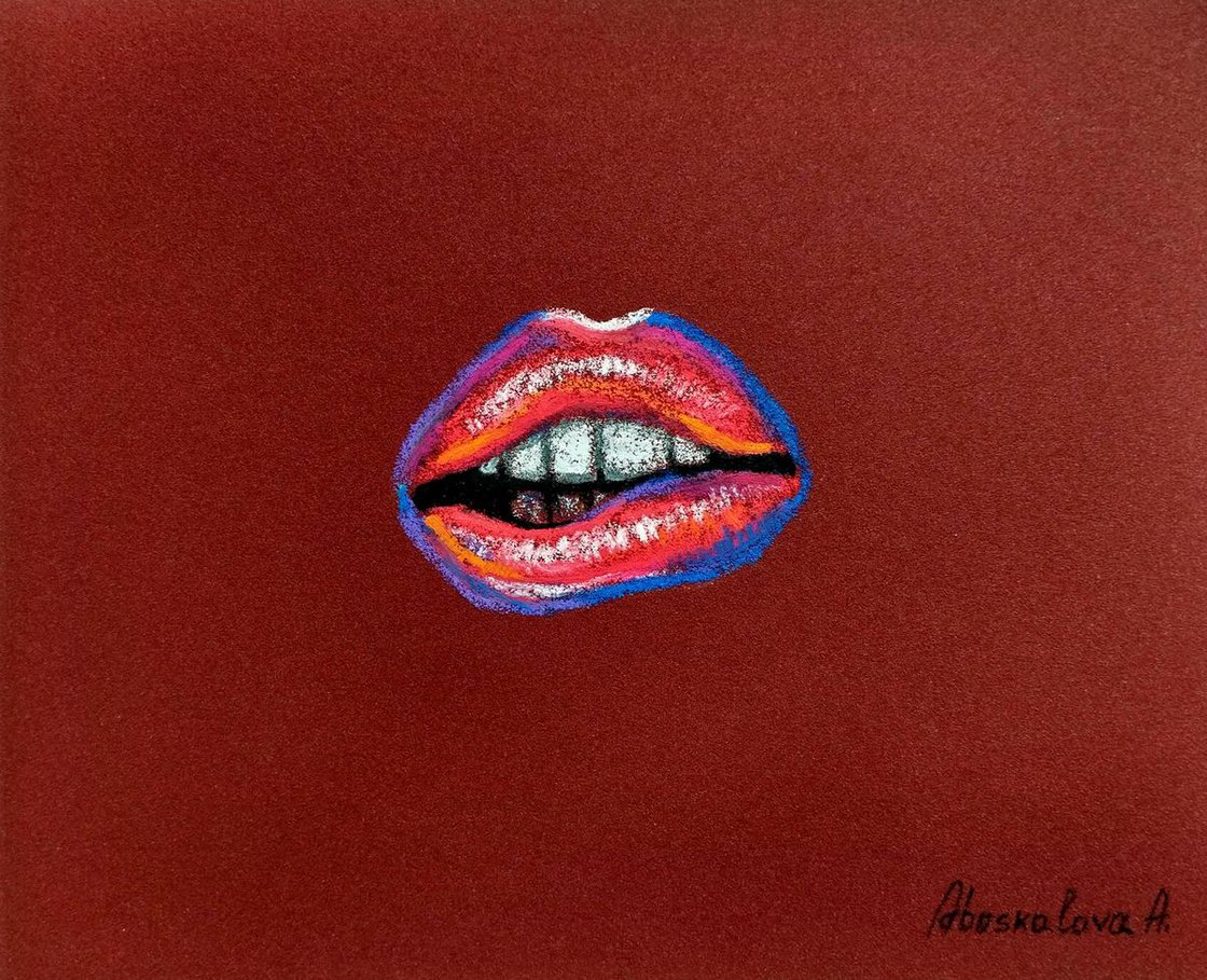Lips Pastel Drawing By Anna Aboskalova Artfinder