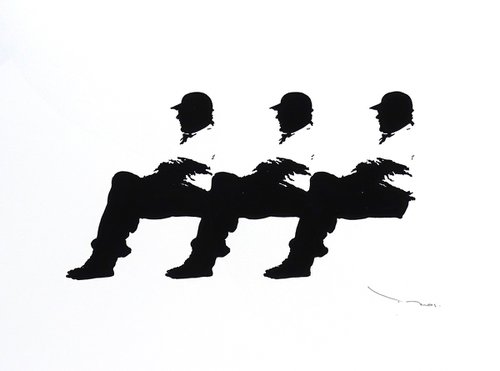 Three men on a bench 2024/01 -  Tehos by Tehos