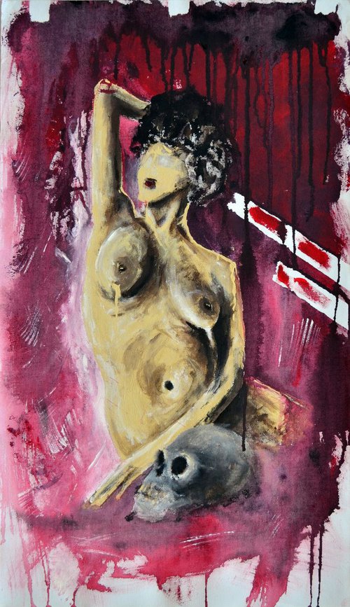 Women And Skull by Jakub DK - JAKUB D KRZEWNIAK