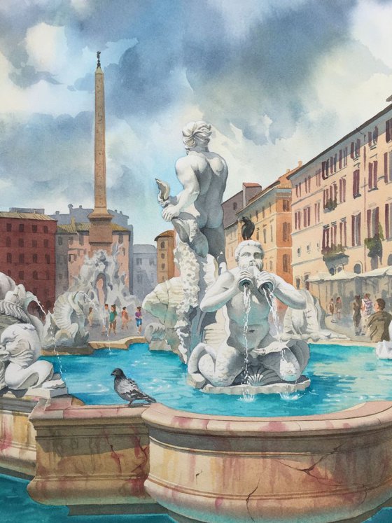 Azure luster. Piazza Navona