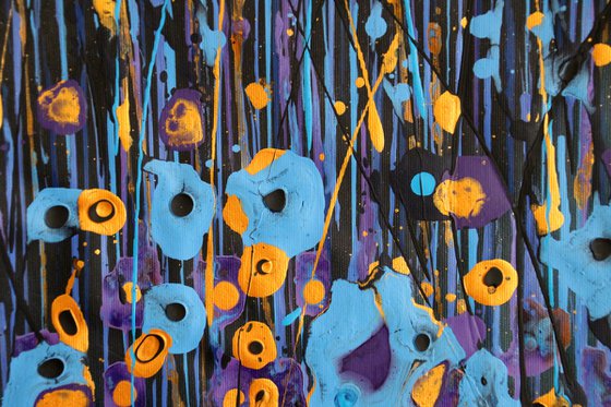 "Technicolor Dream" # 21- Extra large original abstract floral painting