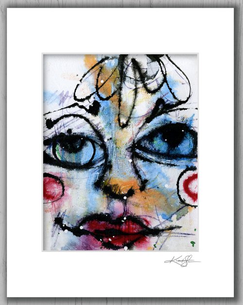 Funky Face Whimsy 22 - Painting by Kathy Morton Stanion by Kathy Morton Stanion