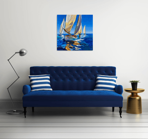 Sailing Blue Reflections