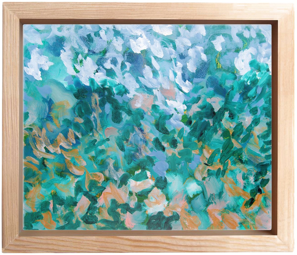 Abstract Botanical Oil Painting By Elizabeth Anne Fox, 21 X 17, Abundance, Original Artwork